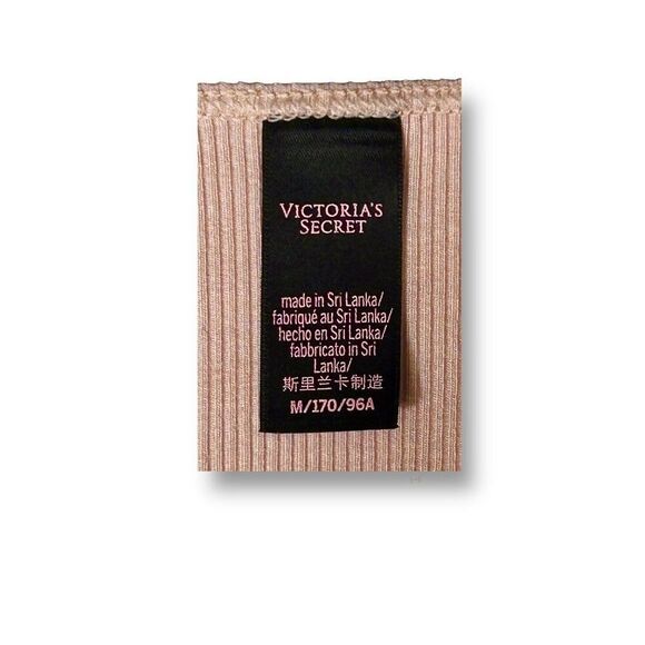 Victoria’s Secret M Mauve Ribbed Bodysuit Long Sleeve Tie Front Cutout Knit - Picture 6 of 10